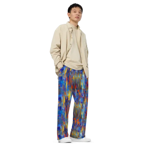 Neoplastique Flow on a Wide-Leg Pants