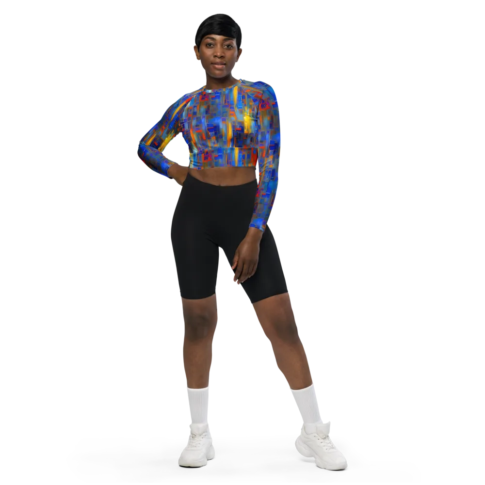 Neoplastique Flow on Long Sleeve Crop Top — Front