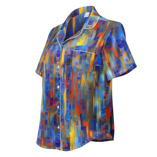 Neoplastique Flow on a Women's Short Sleeve Pajama Top