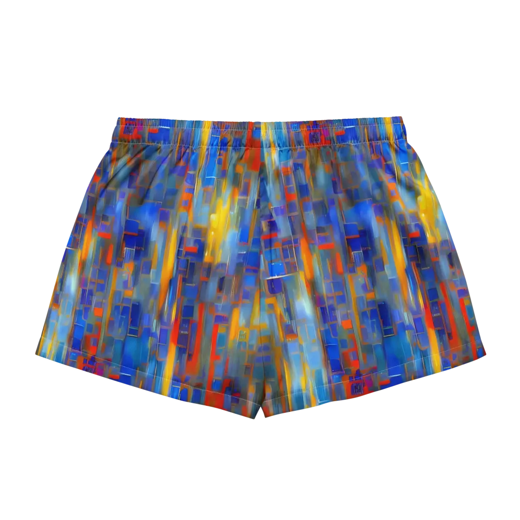 Neoplastique Flow on Women's Pajama Shorts — Back