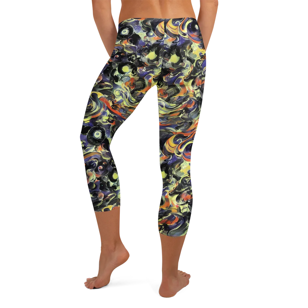 Twilight Chaos on Capri Leggings — Back