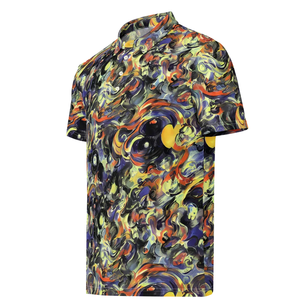 Twilight Chaos on Men's Slim Fit Polo Shirt — Left Front