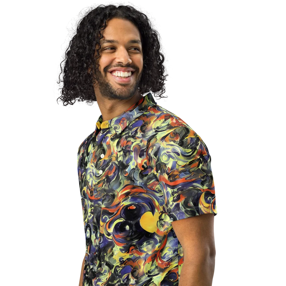 Twilight Chaos on Men's Slim Fit Polo Shirt — Left Front