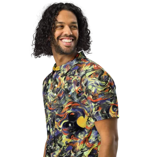Twilight Chaos on a Men's Slim Fit Polo Shirt