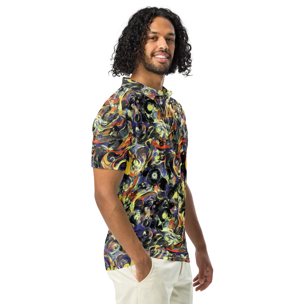 Twilight Chaos on Men's Slim Fit Polo Shirt — Right Front