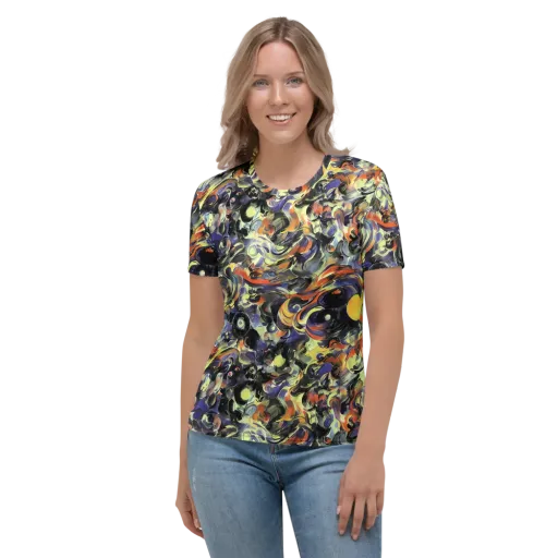 Twilight Chaos on a Women's Crew Neck T-Shirt