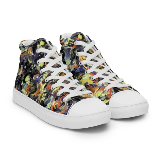 Twilight Chaos on a Women's High Top Canvas Shoes