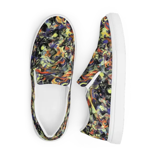 Twilight Chaos on a Men's Slip-On Canvas Shoes
