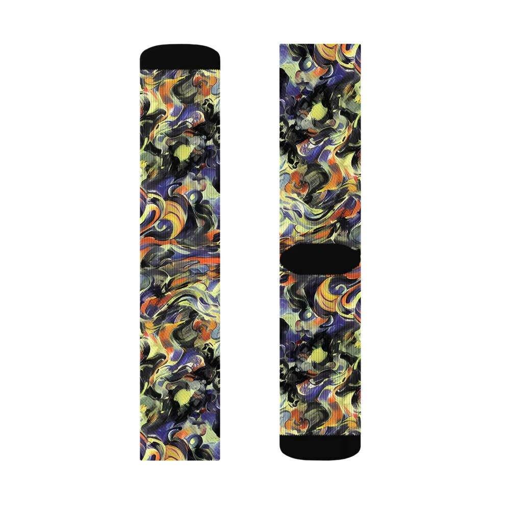 Twilight Chaos on Socks — Left Sock