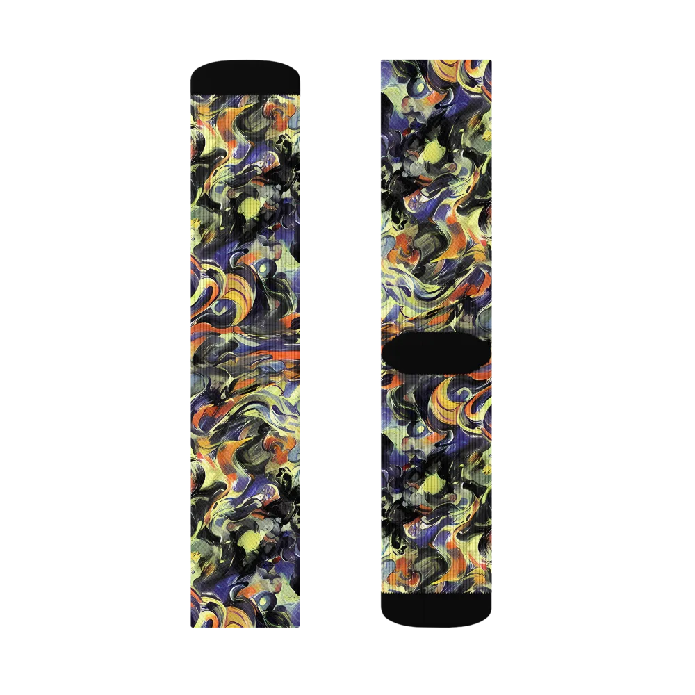 Twilight Chaos on Socks — Right Sock