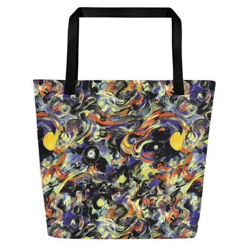 Twilight Chaos on a Large Tote Bag W/ Pocket