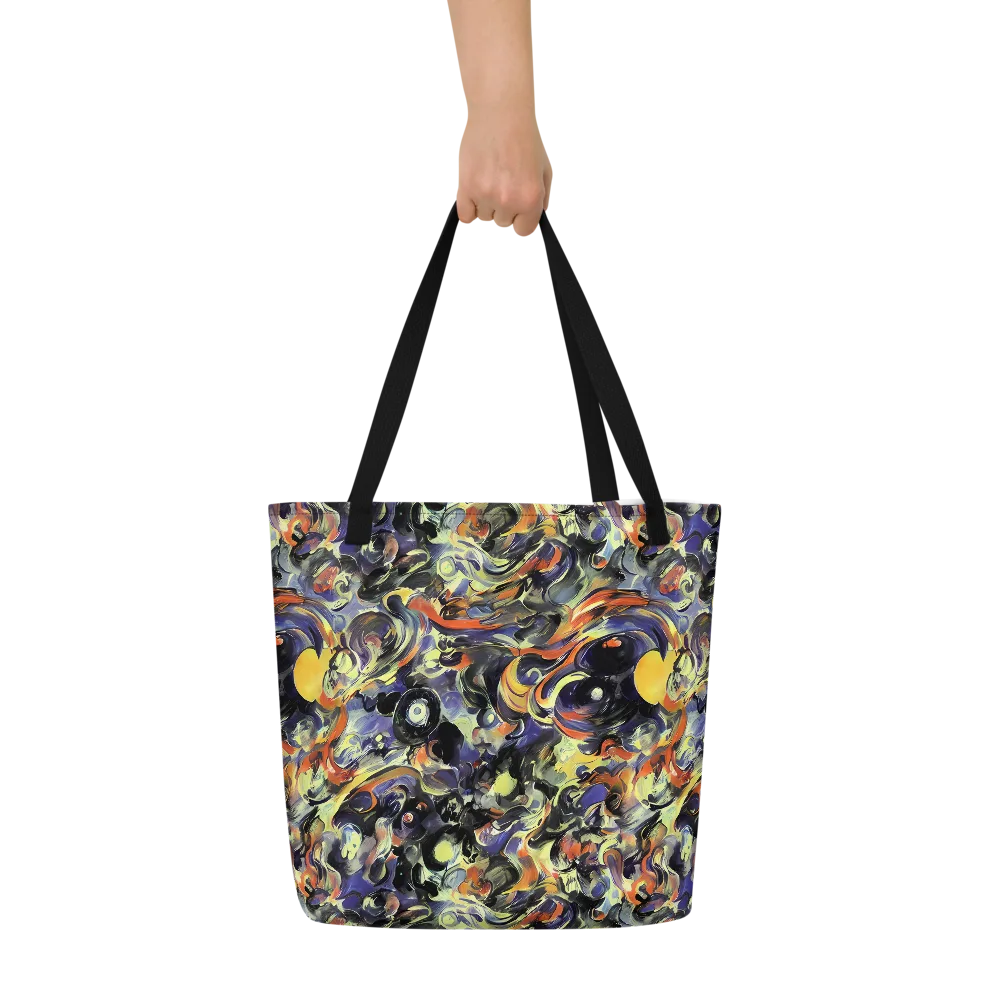 Twilight Chaos on Large Tote Bag W/ Pocket — Front