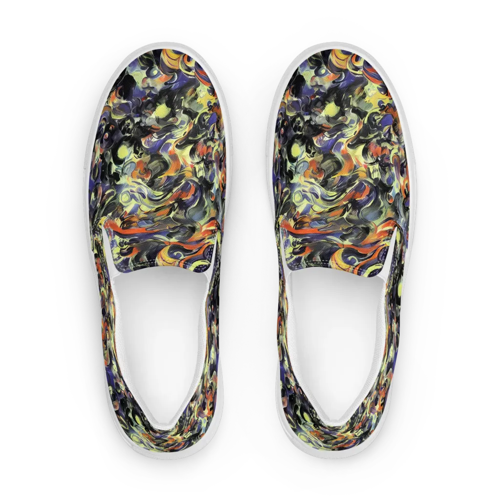 Twilight Chaos on Women's Slip-On Canvas Shoes — Front