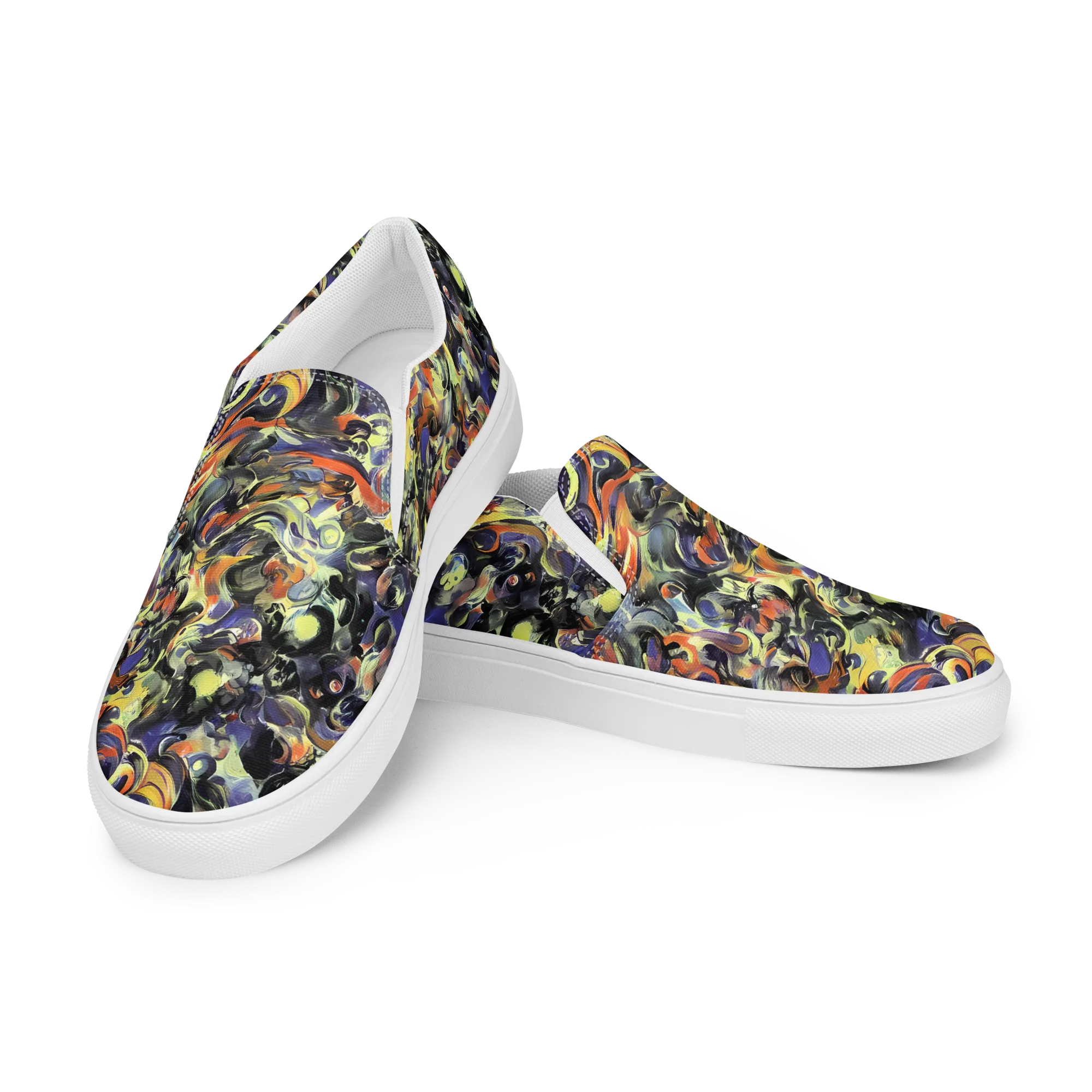 Twilight Chaos on Women's Slip-On Canvas Shoes — Left Front