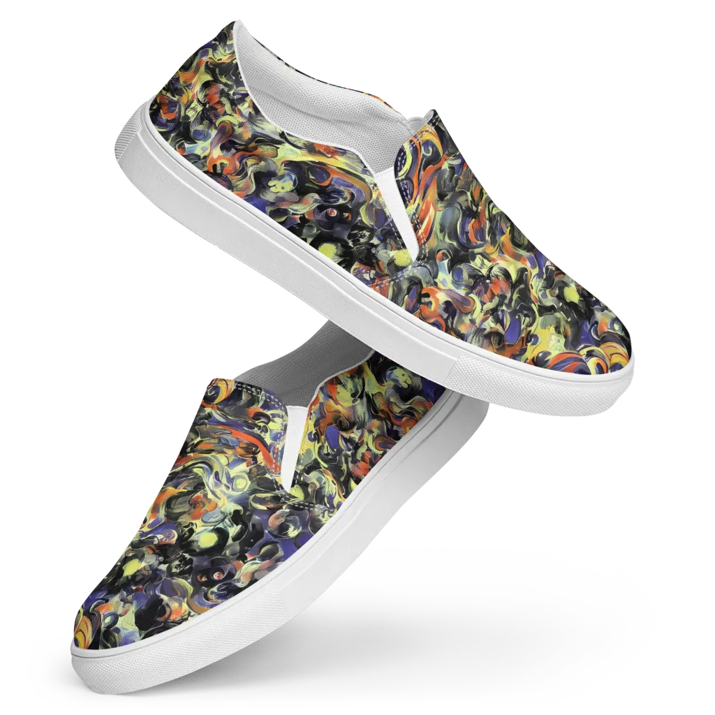 Twilight Chaos on Women's Slip-On Canvas Shoes — Front