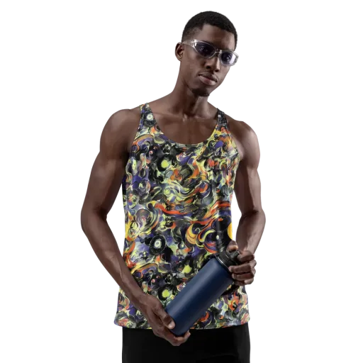 Twilight Chaos on a Men's Tank Top