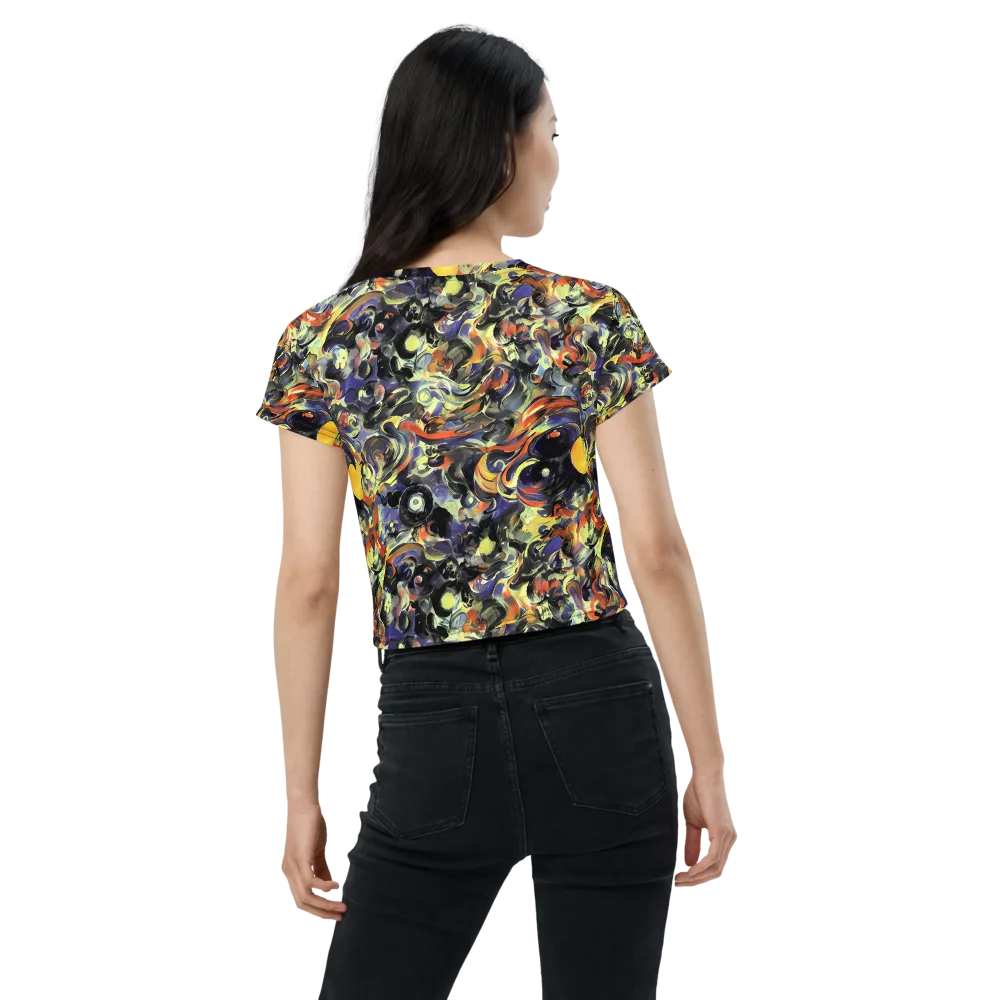 Twilight Chaos on Crop Tee — Back
