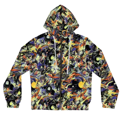 Twilight Chaos on a Women's Full-Zip Hoodie