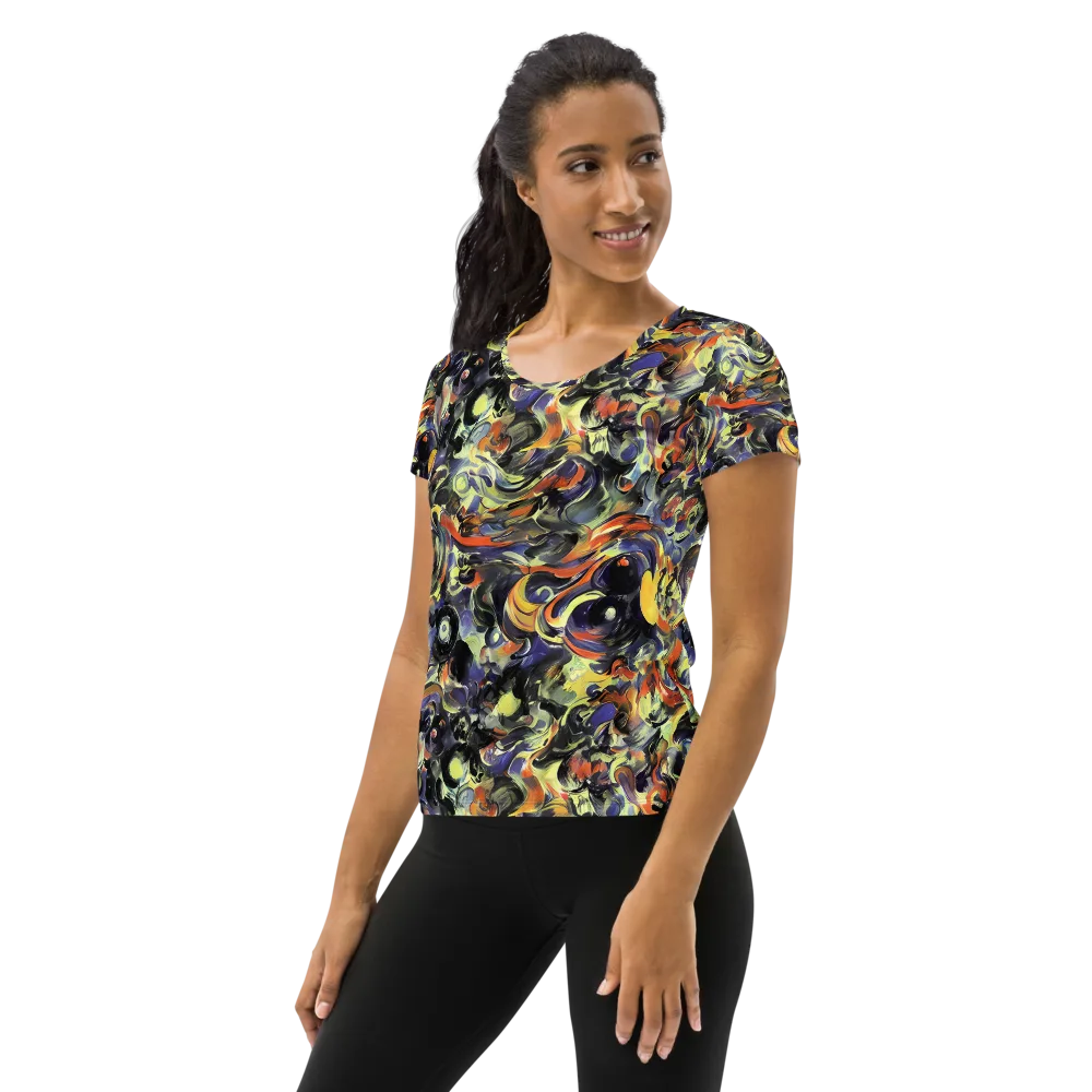 Twilight Chaos on Women's Athletic T-Shirt — Left