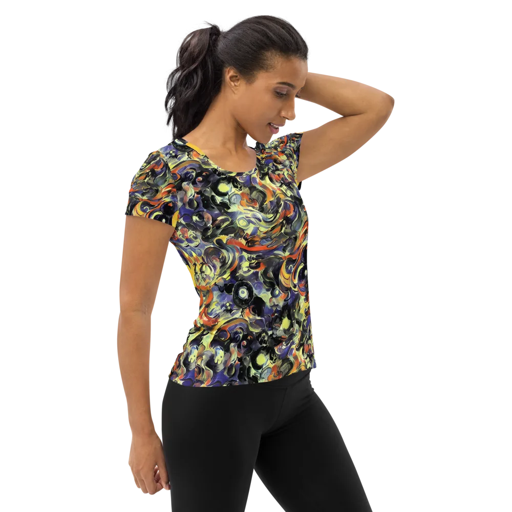 Twilight Chaos on Women's Athletic T-Shirt — Right