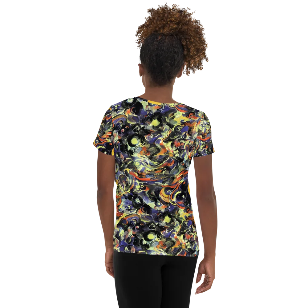 Twilight Chaos on Women's Athletic T-Shirt — Back