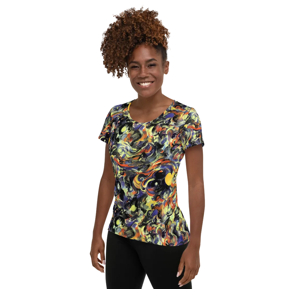 Twilight Chaos on Women's Athletic T-Shirt — Left