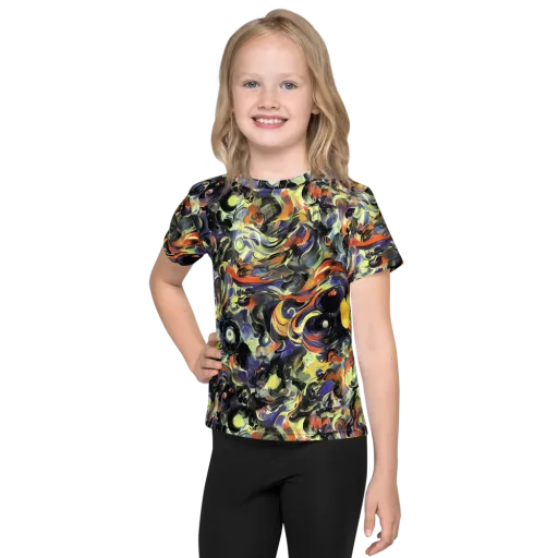 Twilight Chaos on a Kids Crew Neck T-Shirt
