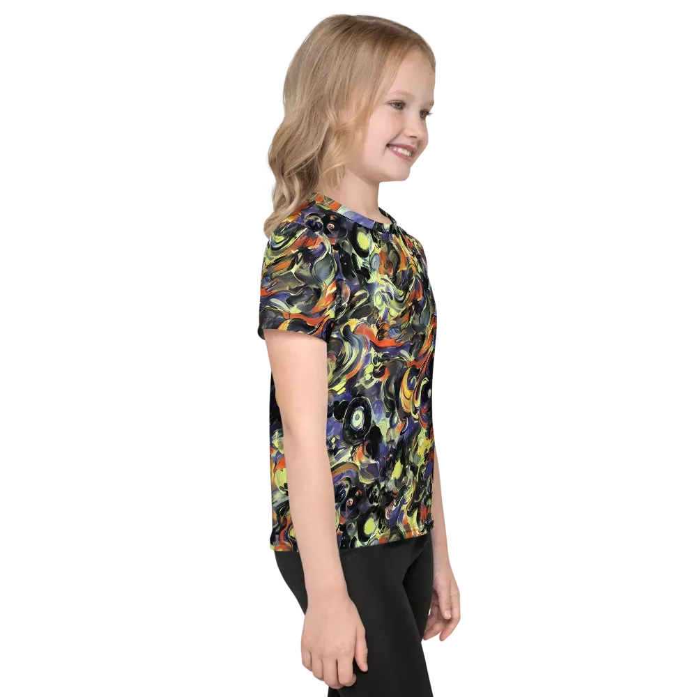 Twilight Chaos on Kids Crew Neck T-Shirt — Right
