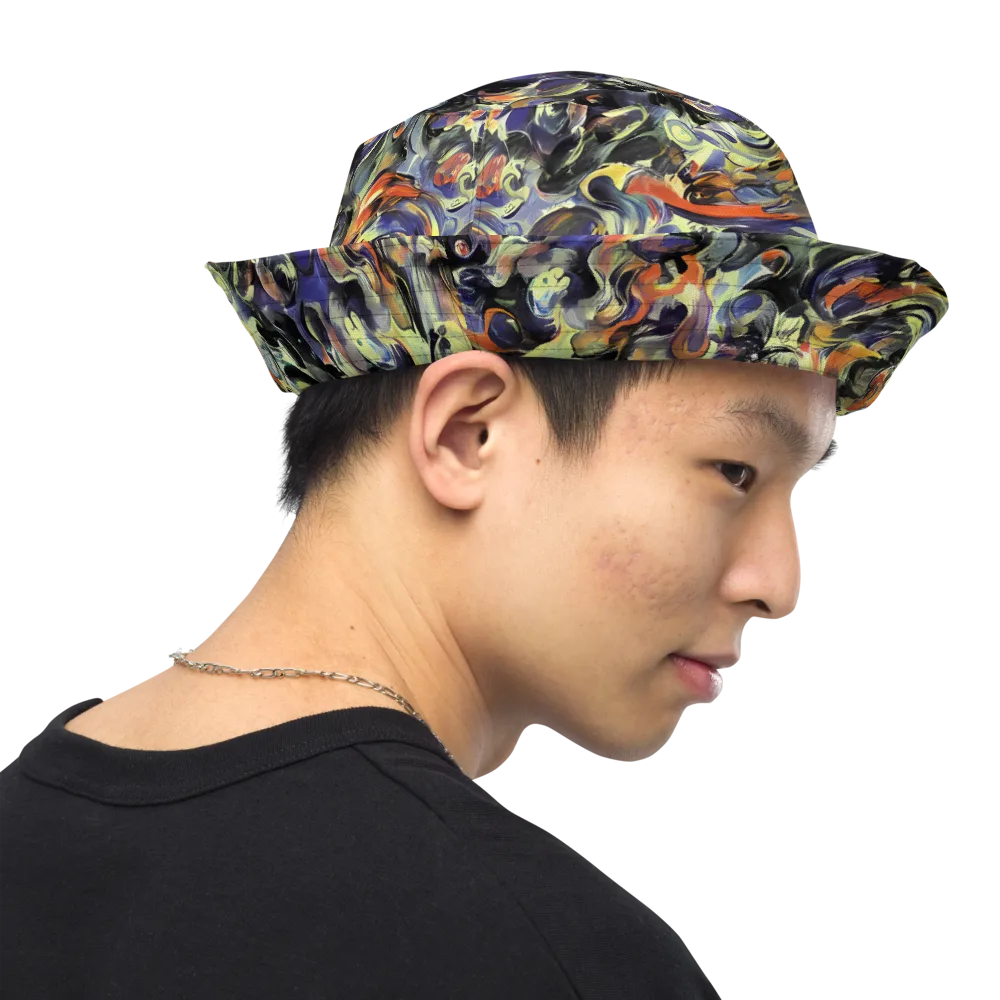Twilight Chaos on Reversible Bucket Hat — Right Outside