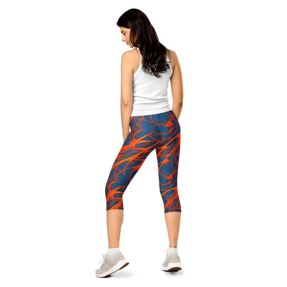 Nautical Ember on Capri Leggings — Back