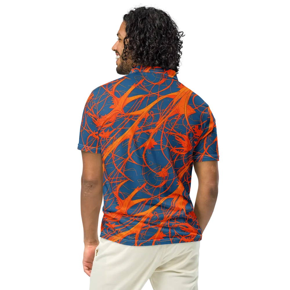 Nautical Ember on Men's Slim Fit Polo Shirt — Back