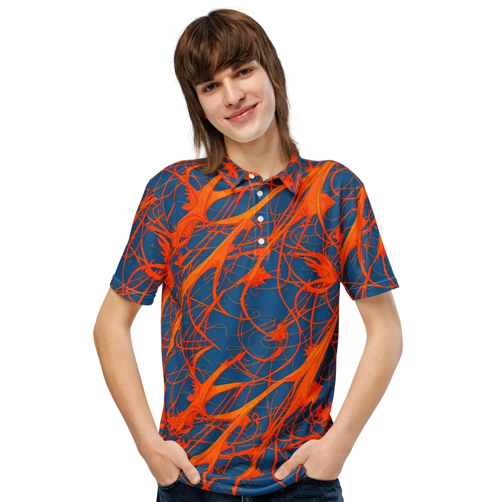 Nautical Ember on Men's Slim Fit Polo Shirt — Front