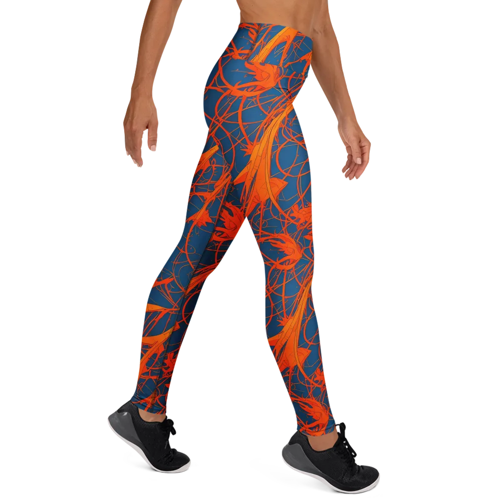 Nautical Ember on Yoga Leggings — Right