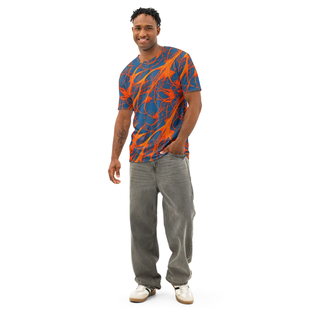 Nautical Ember on Men's Cotton Crew Neck T-Shirt — Front