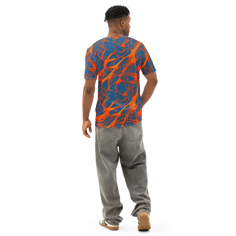 Nautical Ember on Men's Cotton Crew Neck T-Shirt — Back