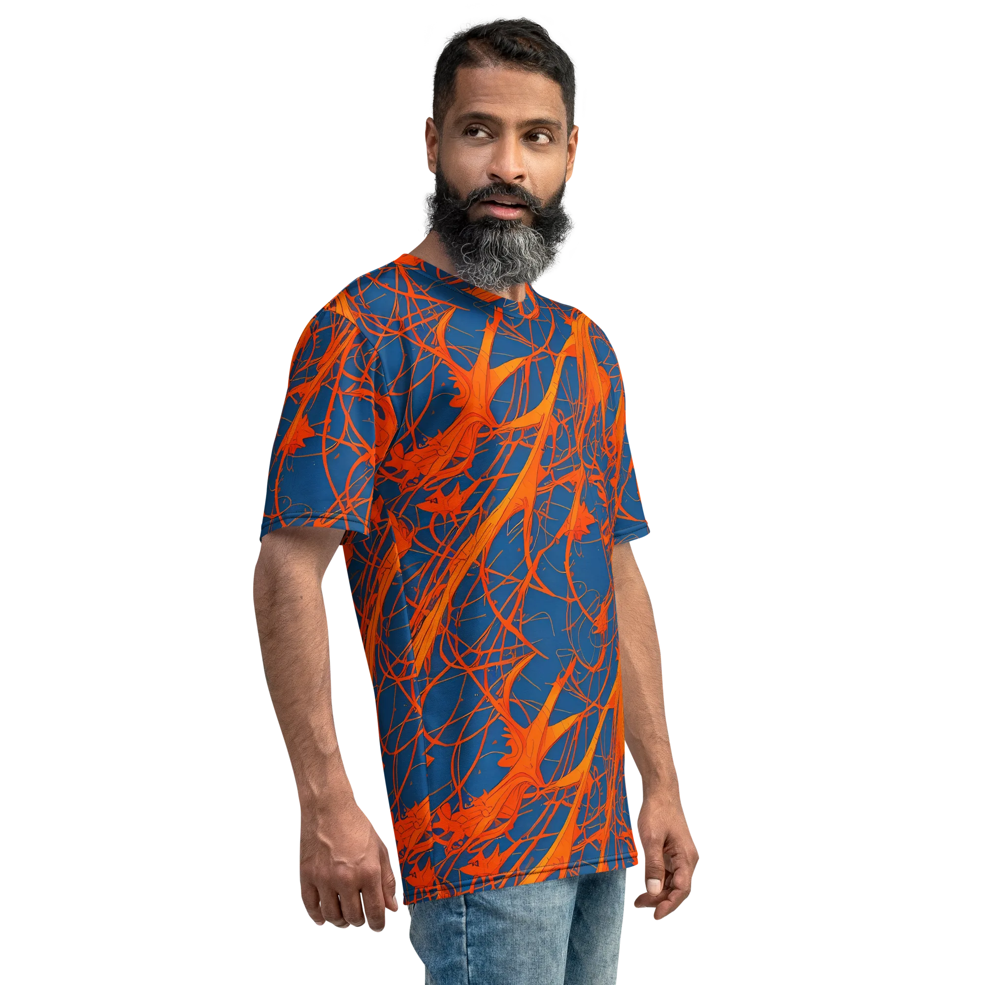Nautical Ember on Men's Crew Neck T-Shirt — Right