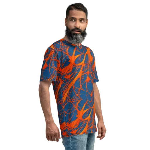 Nautical Ember on a Men's Crew Neck T-Shirt