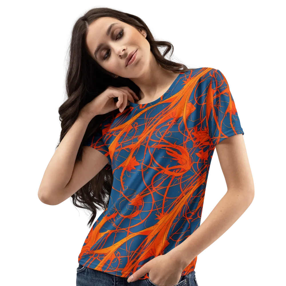 Nautical Ember on Women's Crew Neck T-Shirt — Left Front
