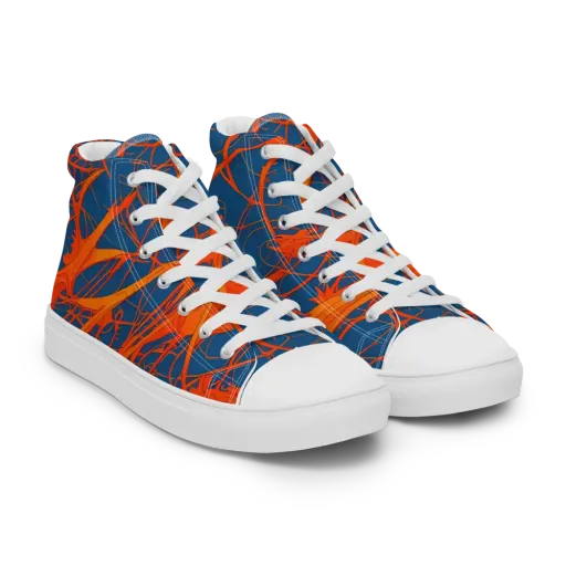 Nautical Ember on a Women's High Top Canvas Shoes