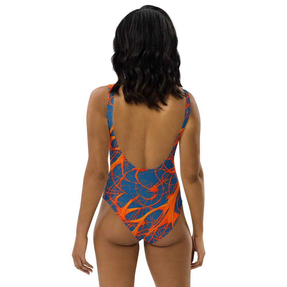 Nautical Ember on One-Piece Swimsuit — Back