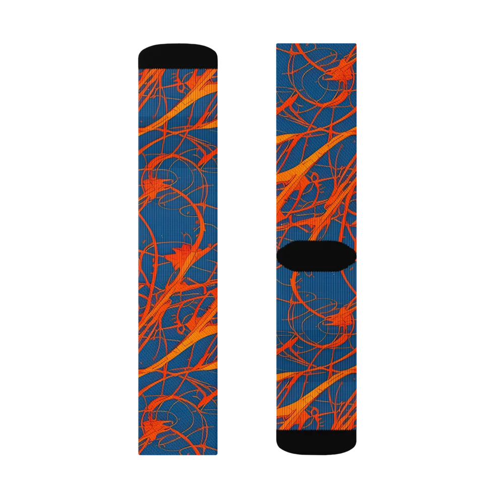 Nautical Ember on Socks — Left Sock