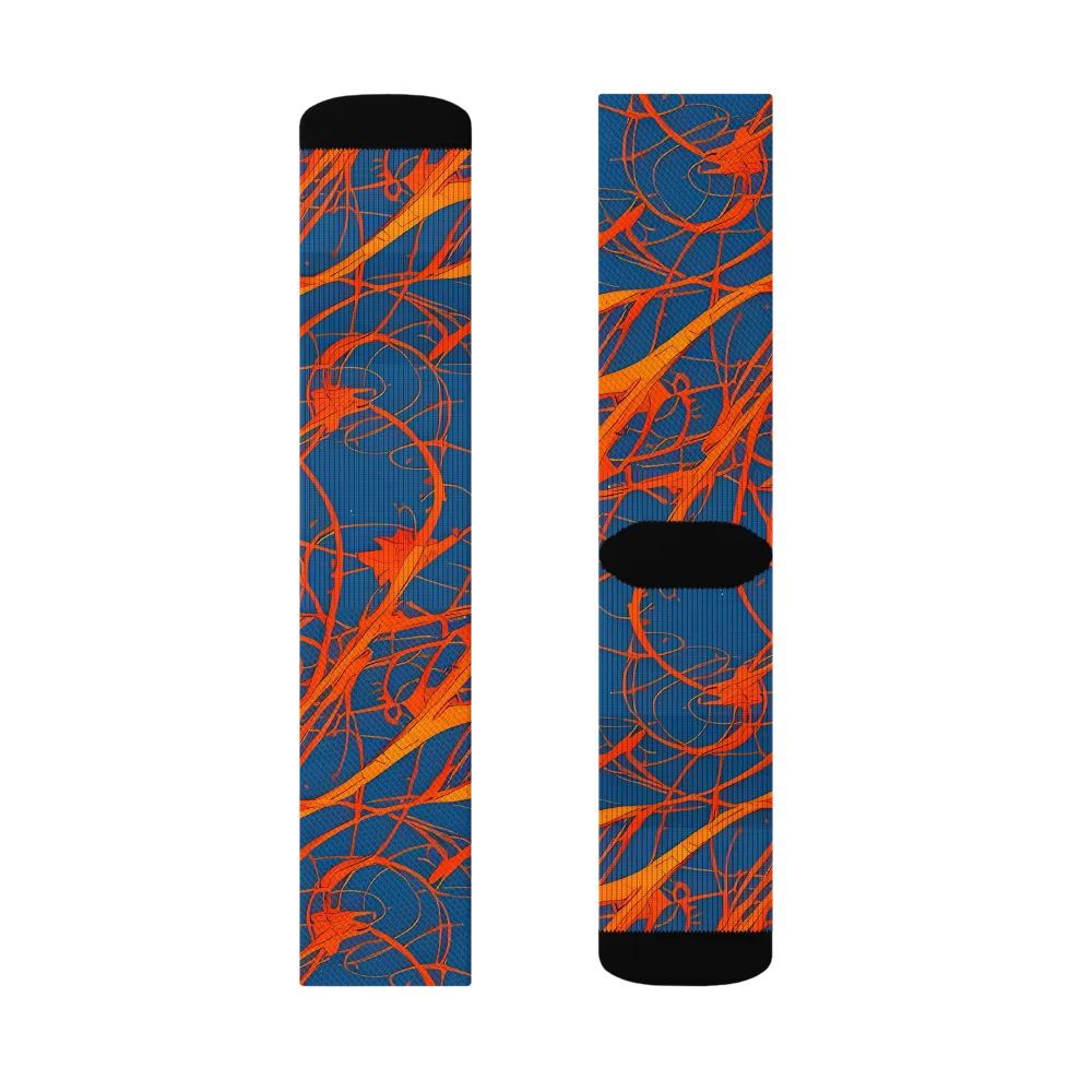 Nautical Ember on Socks — Right Sock