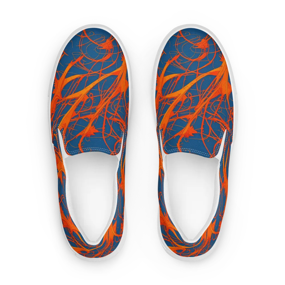 Nautical Ember on Women's Slip-On Canvas Shoes — Front