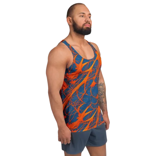 Nautical Ember on a Men's Tank Top