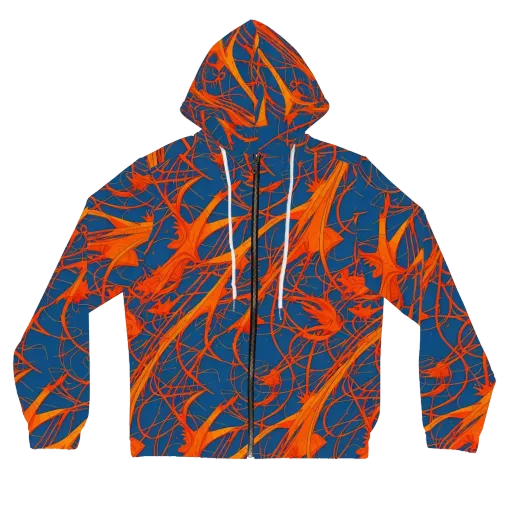 Nautical Ember on a Women's Full-Zip Hoodie