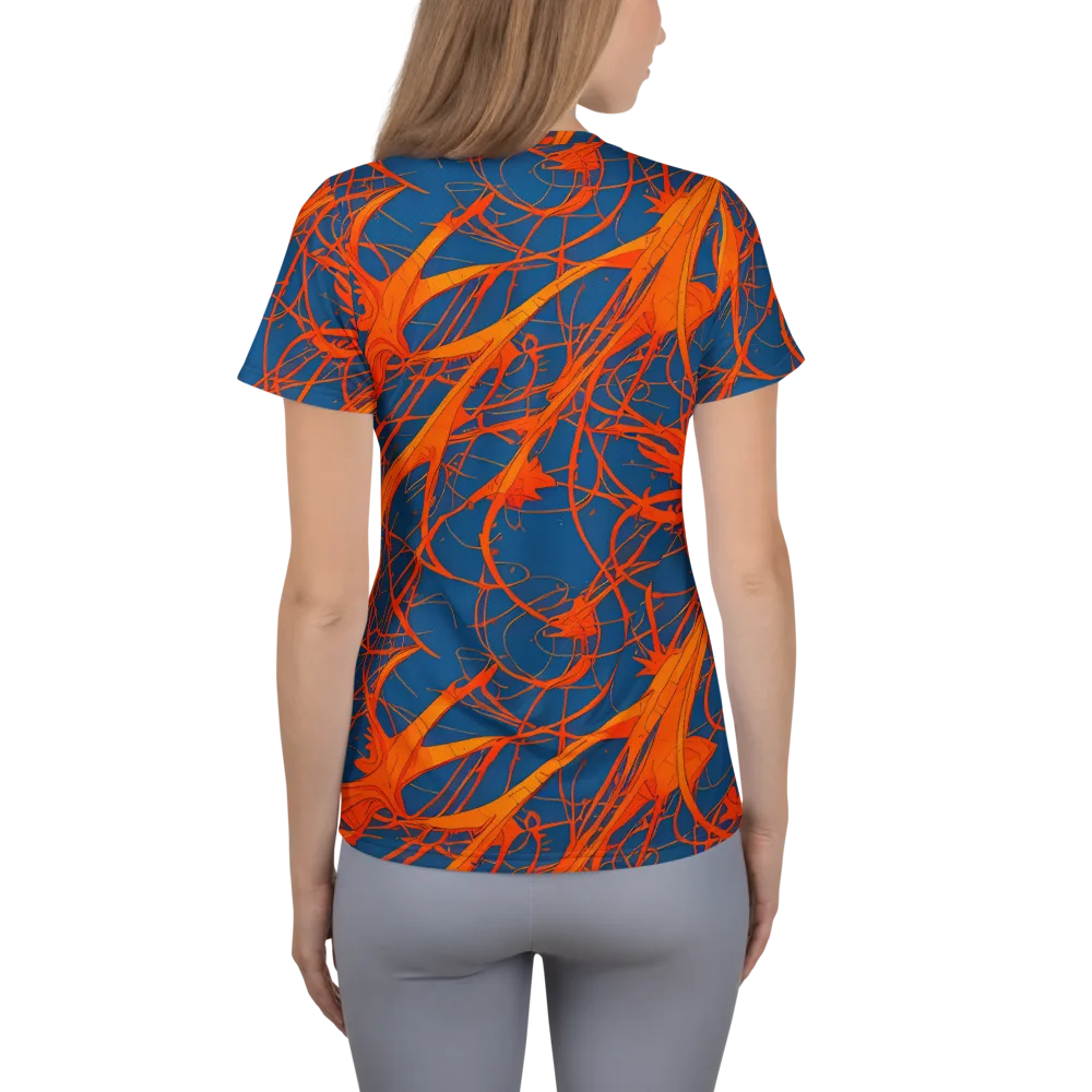 Nautical Ember on Women's Athletic T-Shirt — Back