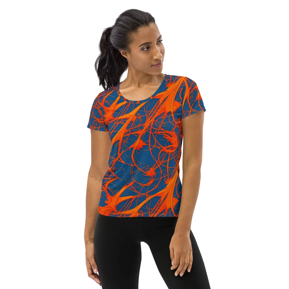 Nautical Ember on Women's Athletic T-Shirt — Front