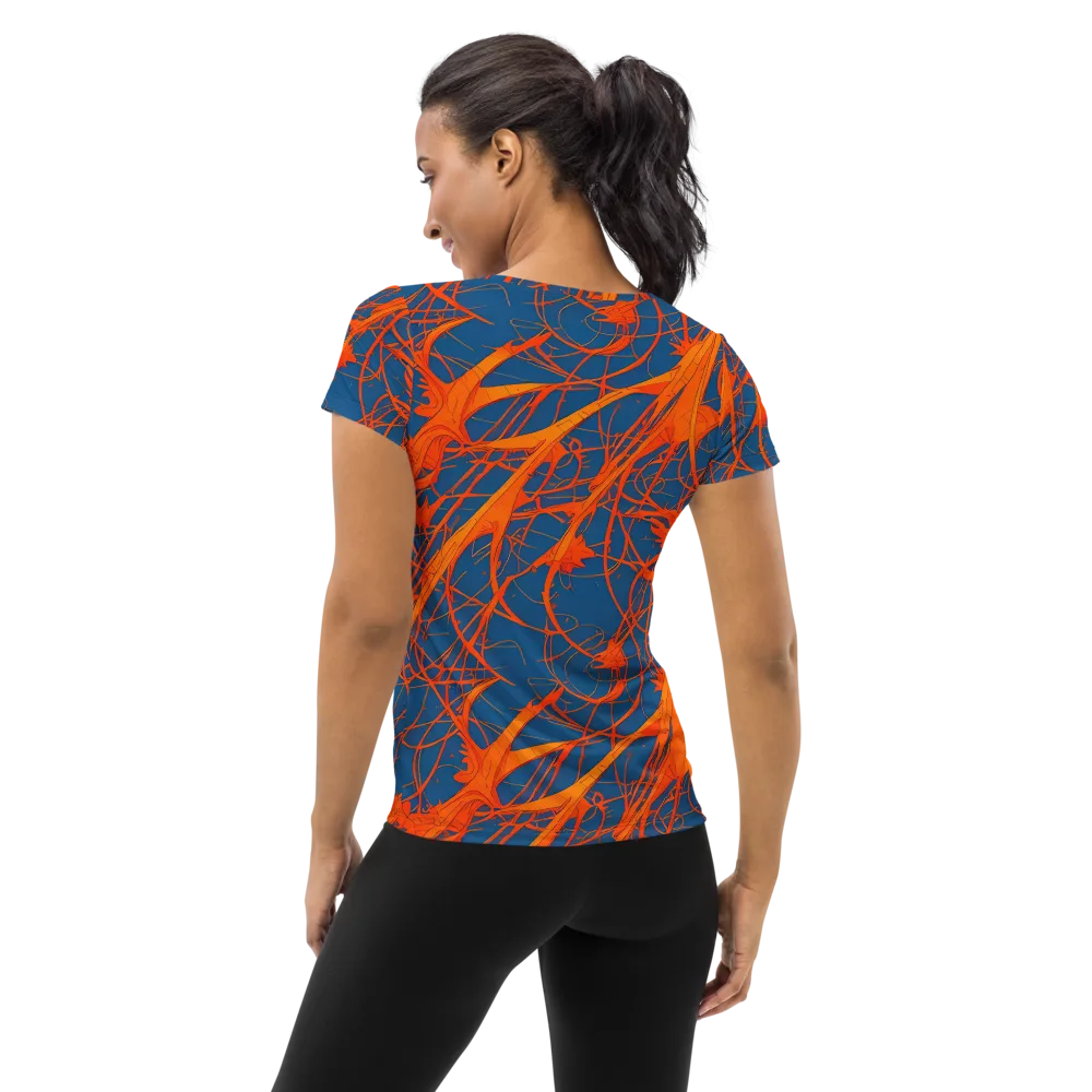 Nautical Ember on Women's Athletic T-Shirt — Back