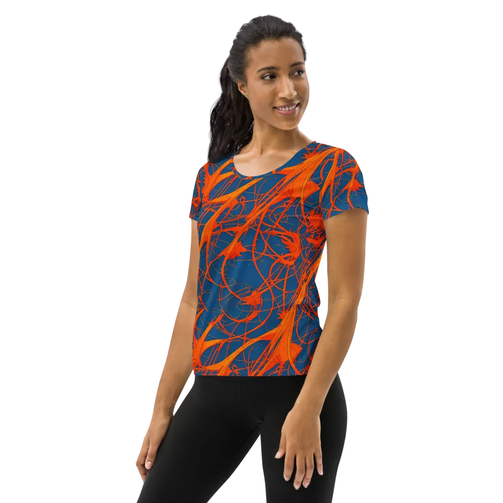 Nautical Ember on Women's Athletic T-Shirt — Left