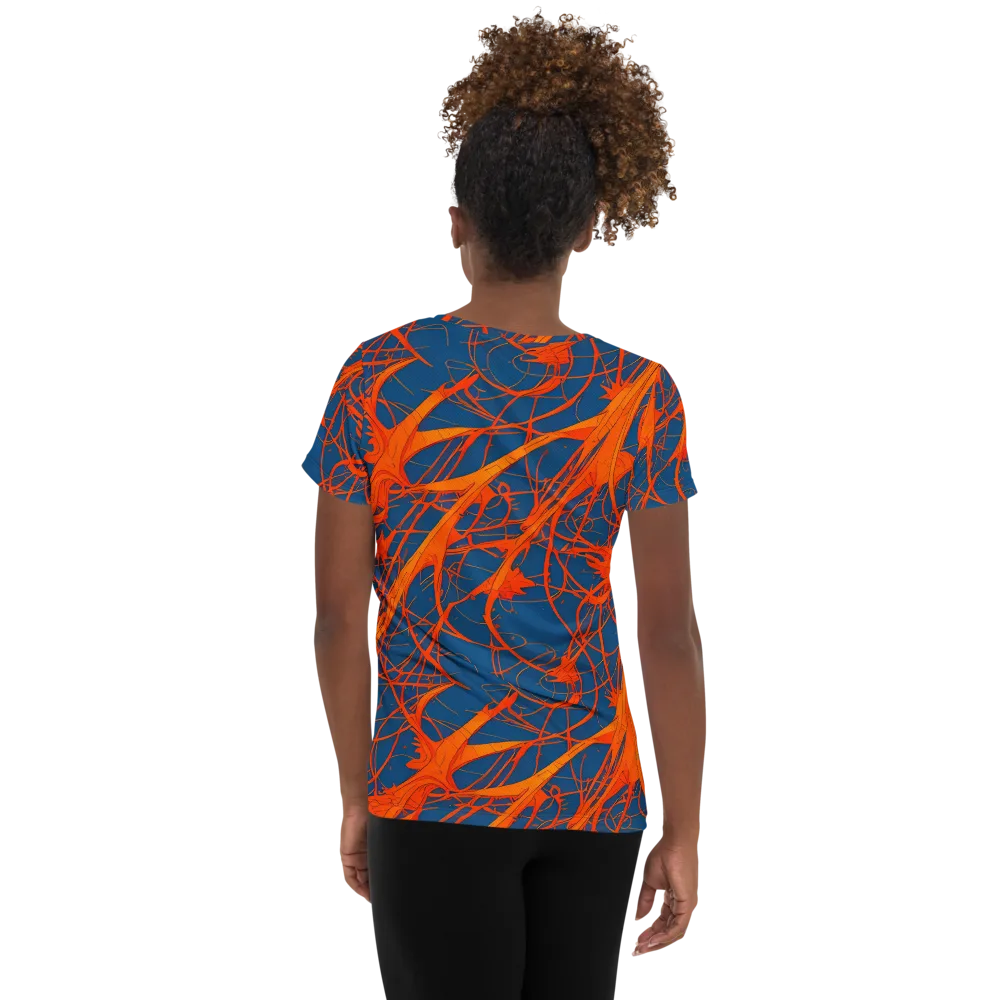 Nautical Ember on Women's Athletic T-Shirt — Back
